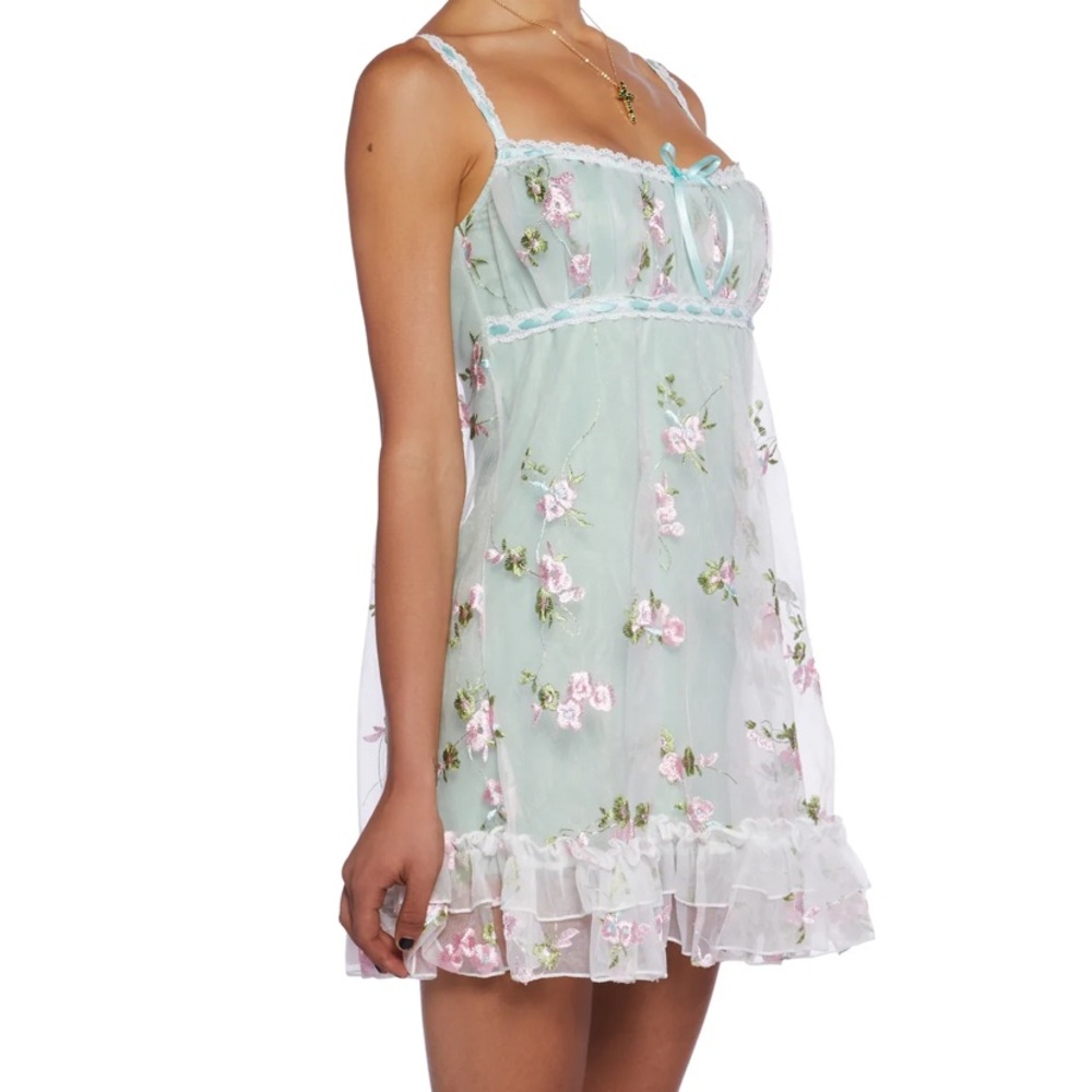 Sugar Thrillz x Dolls Kill lace overlay babydoll dressy NWT Coquette Garden